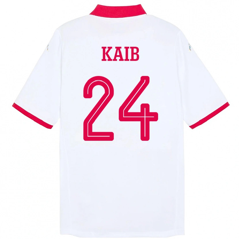 Danxen Homme Maillot Tunisie Rami Kaib #24 Blanc Tenues Extérieur 24-26 T-Shirt