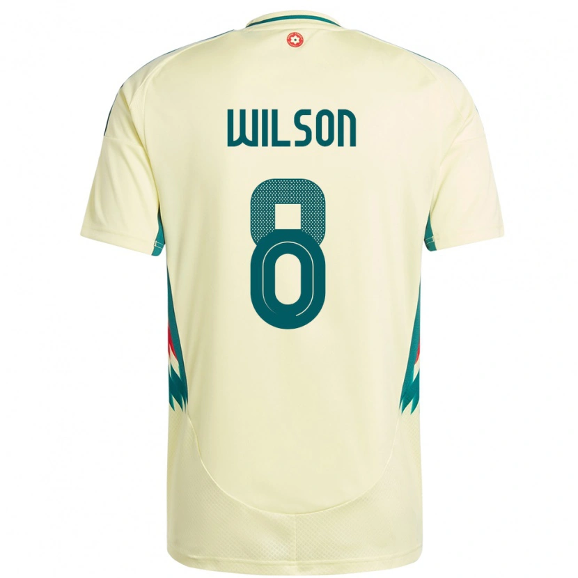 Danxen Homme Maillot Pays De Galles Harry Wilson #8 Beige Jaune Tenues Extérieur 24-26 T-Shirt
