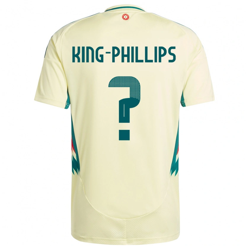 Danxen Homme Maillot Pays De Galles Zac King-Phillips #0 Beige Jaune Tenues Extérieur 24-26 T-Shirt
