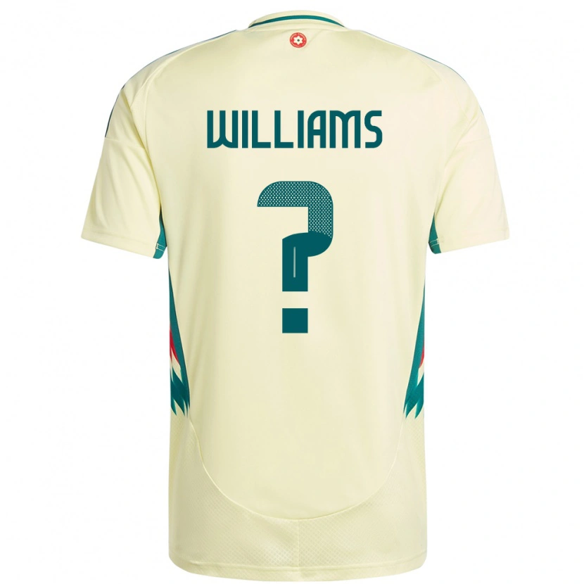 Danxen Homme Maillot Pays De Galles George Williams #0 Beige Jaune Tenues Extérieur 24-26 T-Shirt
