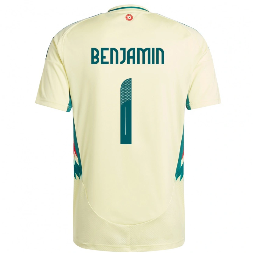 Danxen Homme Maillot Pays De Galles Lewys Benjamin #1 Beige Jaune Tenues Extérieur 24-26 T-Shirt