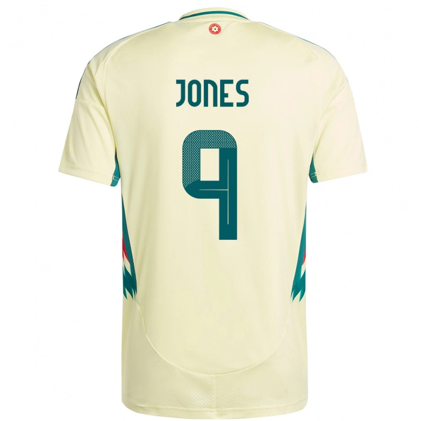 Danxen Homme Maillot Pays De Galles Sam Jones #9 Beige Jaune Tenues Extérieur 24-26 T-Shirt