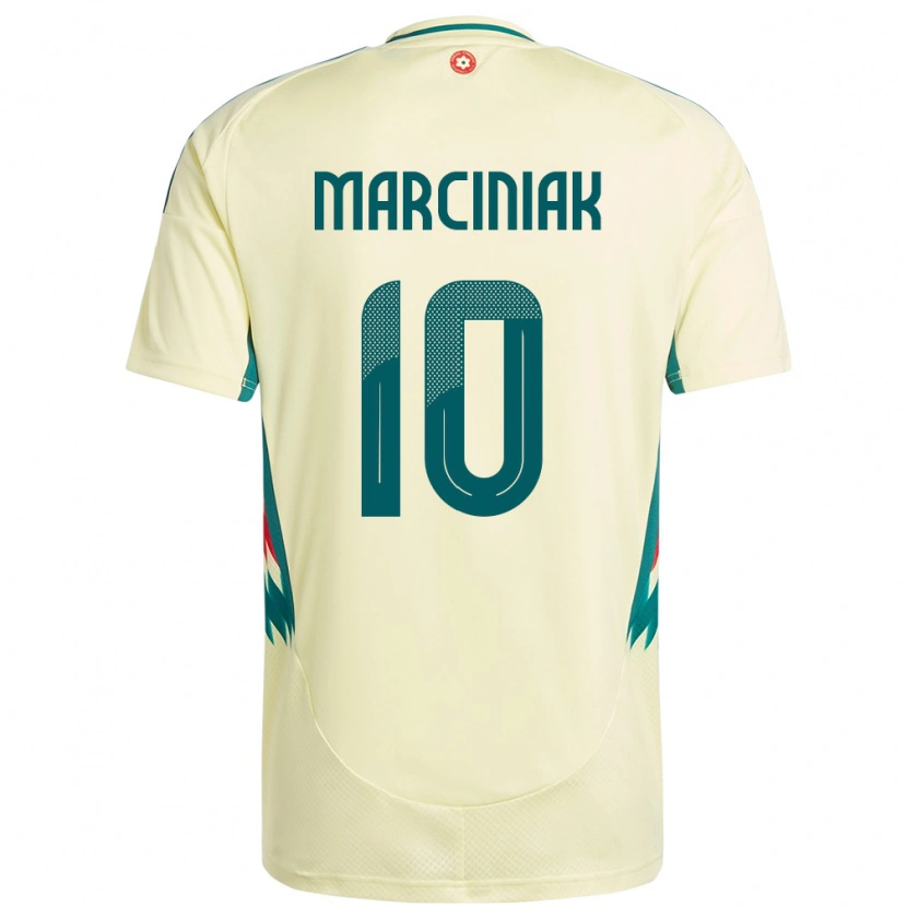 Danxen Homme Maillot Pays De Galles Alex Marciniak #10 Beige Jaune Tenues Extérieur 24-26 T-Shirt