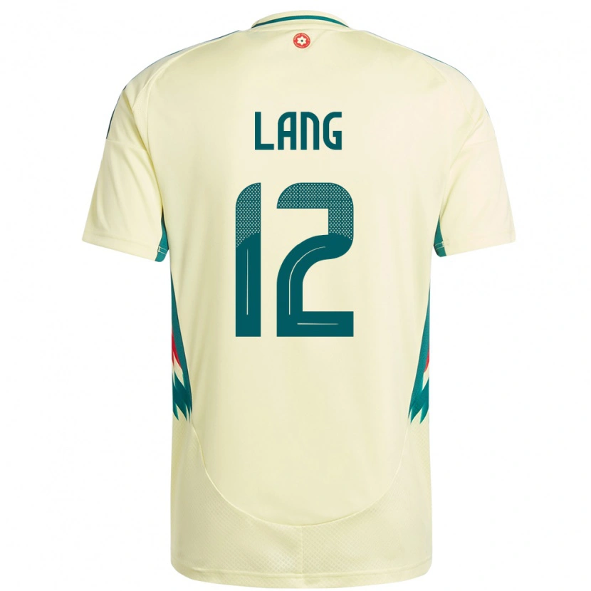 Danxen Homme Maillot Pays De Galles Alex Lang #12 Beige Jaune Tenues Extérieur 24-26 T-Shirt