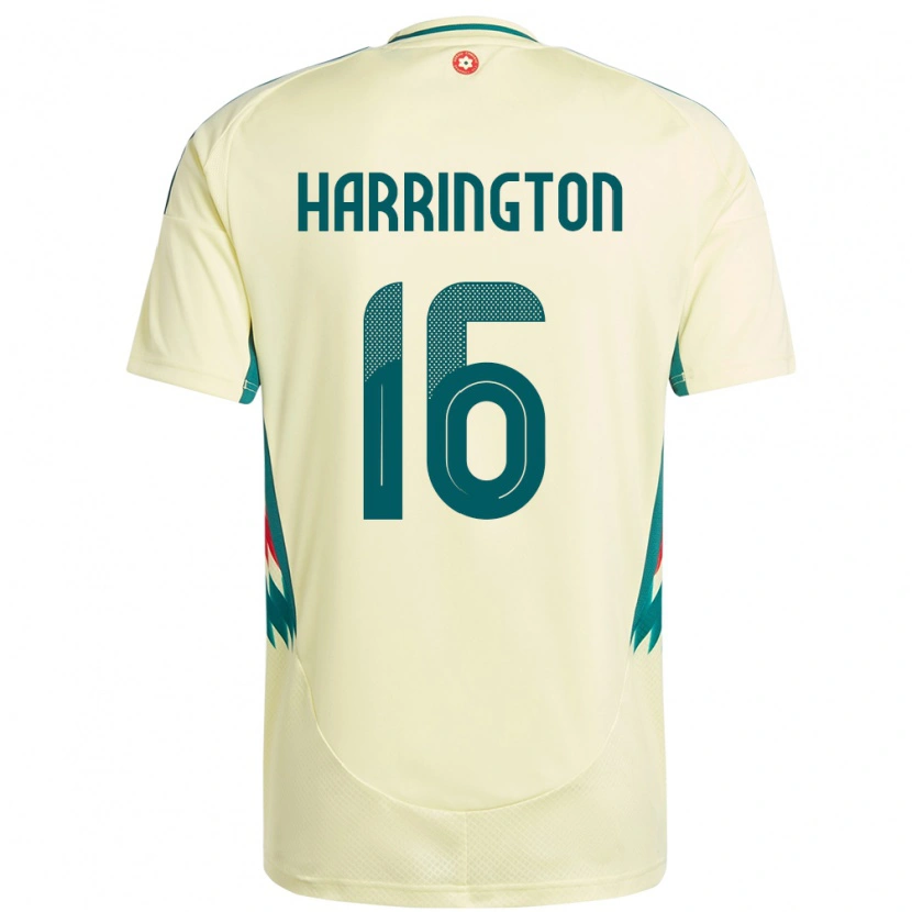 Danxen Homme Maillot Pays De Galles Ryan Harrington #16 Beige Jaune Tenues Extérieur 24-26 T-Shirt