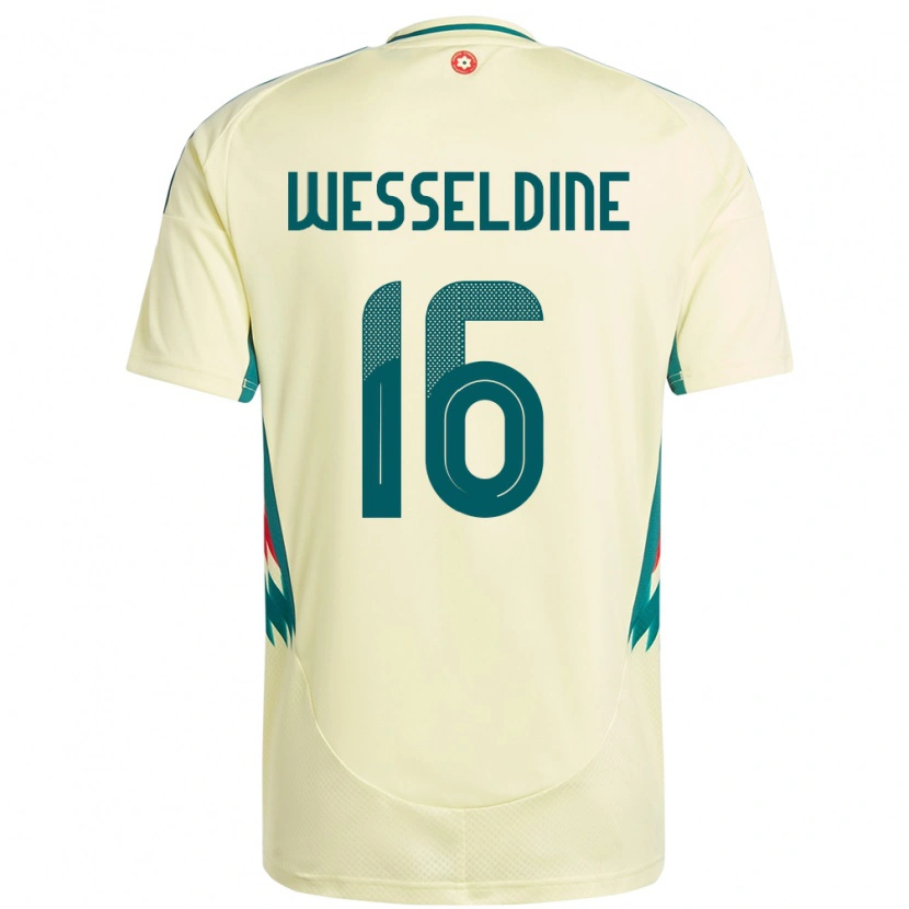 Danxen Homme Maillot Pays De Galles Charlie Wesseldine #16 Beige Jaune Tenues Extérieur 24-26 T-Shirt