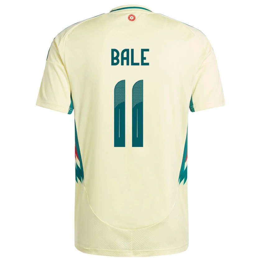 Danxen Homme Maillot Pays De Galles Gareth Bale #11 Beige Jaune Tenues Extérieur 24-26 T-Shirt