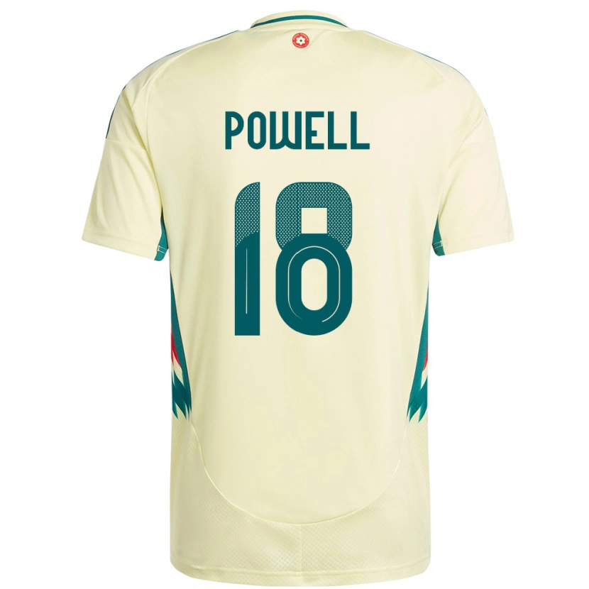 Danxen Homme Maillot Pays De Galles Ella Powell #18 Beige Jaune Tenues Extérieur 24-26 T-Shirt