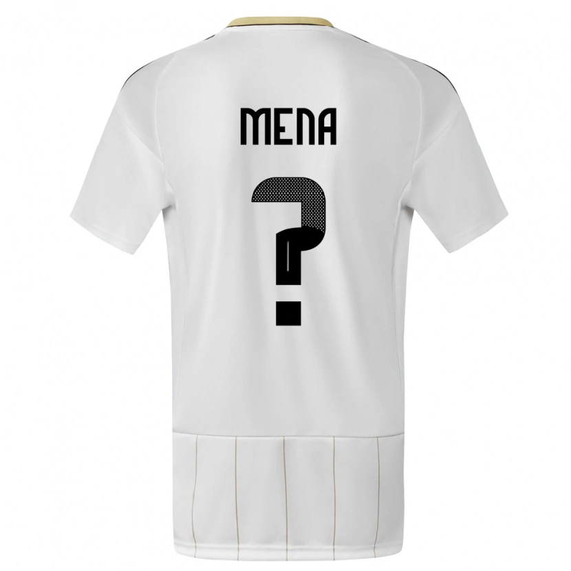 Danxen Homme Maillot Costa Rica Marko Mena #0 Blanc Tenues Extérieur 24-26 T-Shirt