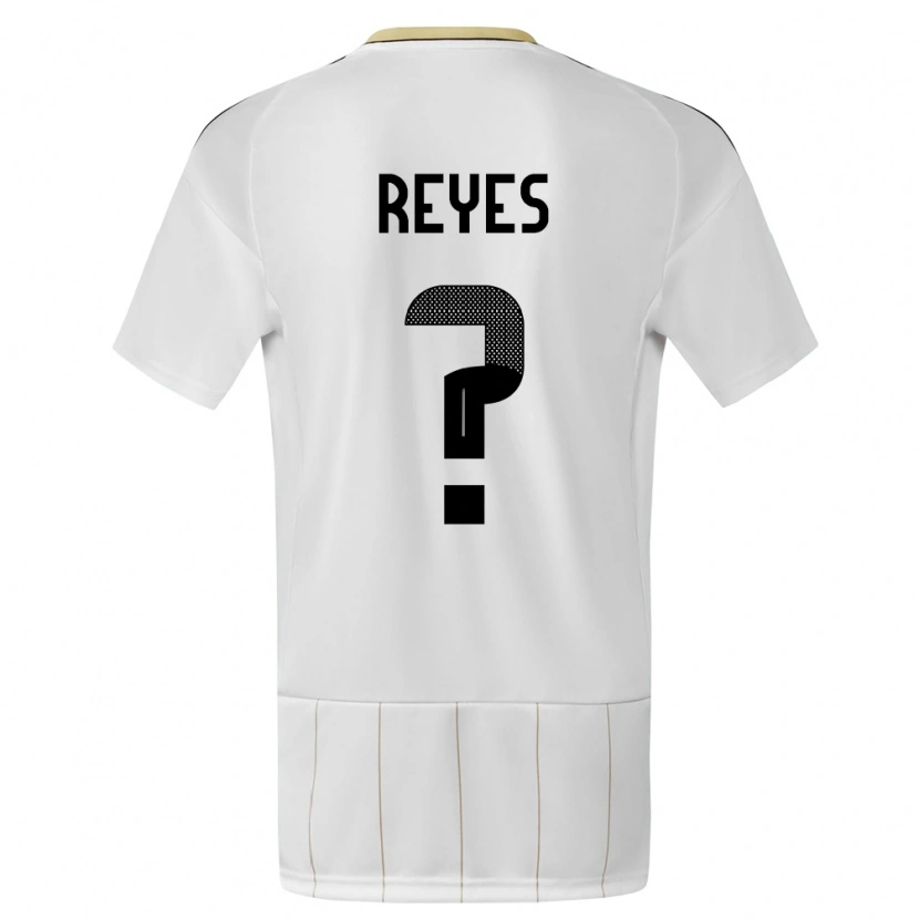 Danxen Homme Maillot Costa Rica Nery Reyes #0 Blanc Tenues Extérieur 24-26 T-Shirt