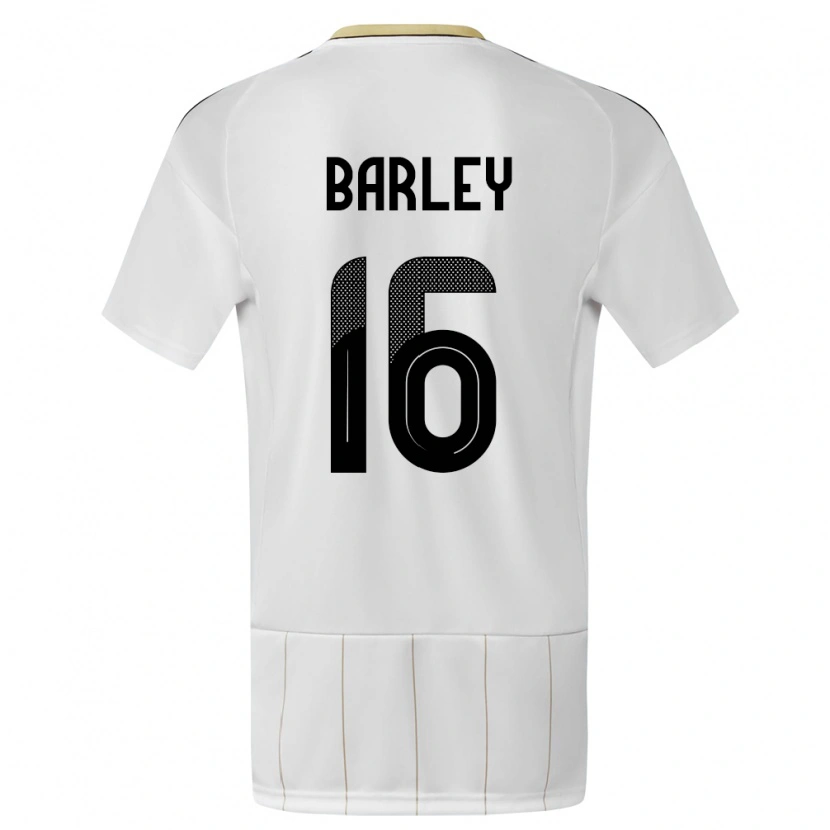 Danxen Homme Maillot Costa Rica Ethan Barley #16 Blanc Tenues Extérieur 24-26 T-Shirt