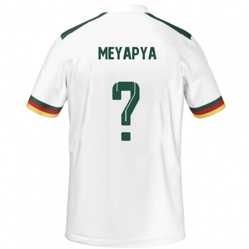 Danxen Homme Maillot Cameroun Blondon Meyapya #0 Blanc Tenues Extérieur 24-26 T-Shirt