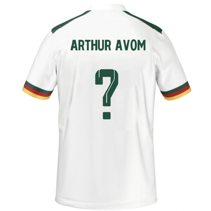 Danxen Homme Maillot Cameroun Arthur Avom #0 Blanc Tenues Extérieur 24-26 T-Shirt