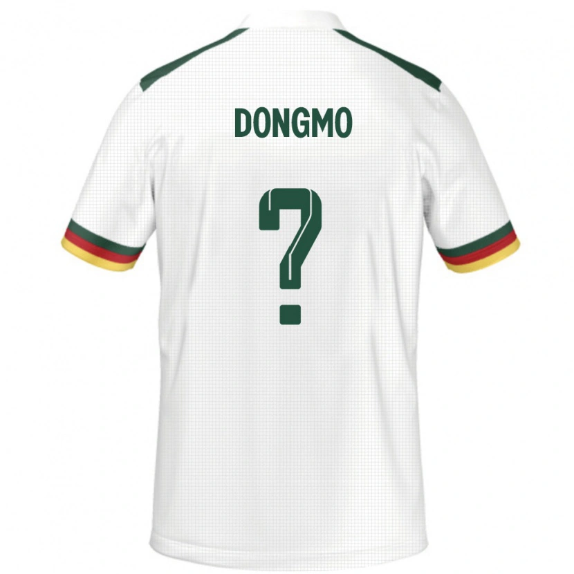 Danxen Homme Maillot Cameroun Fabien Dongmo #0 Blanc Tenues Extérieur 24-26 T-Shirt