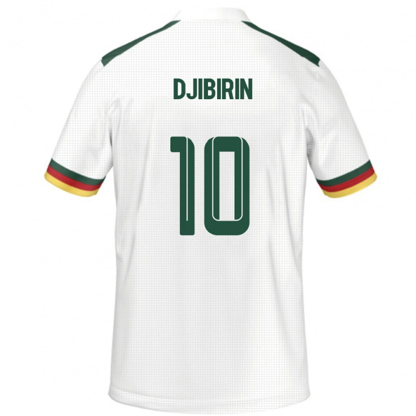 Danxen Homme Maillot Cameroun Harouna Djibirin #10 Blanc Tenues Extérieur 24-26 T-Shirt