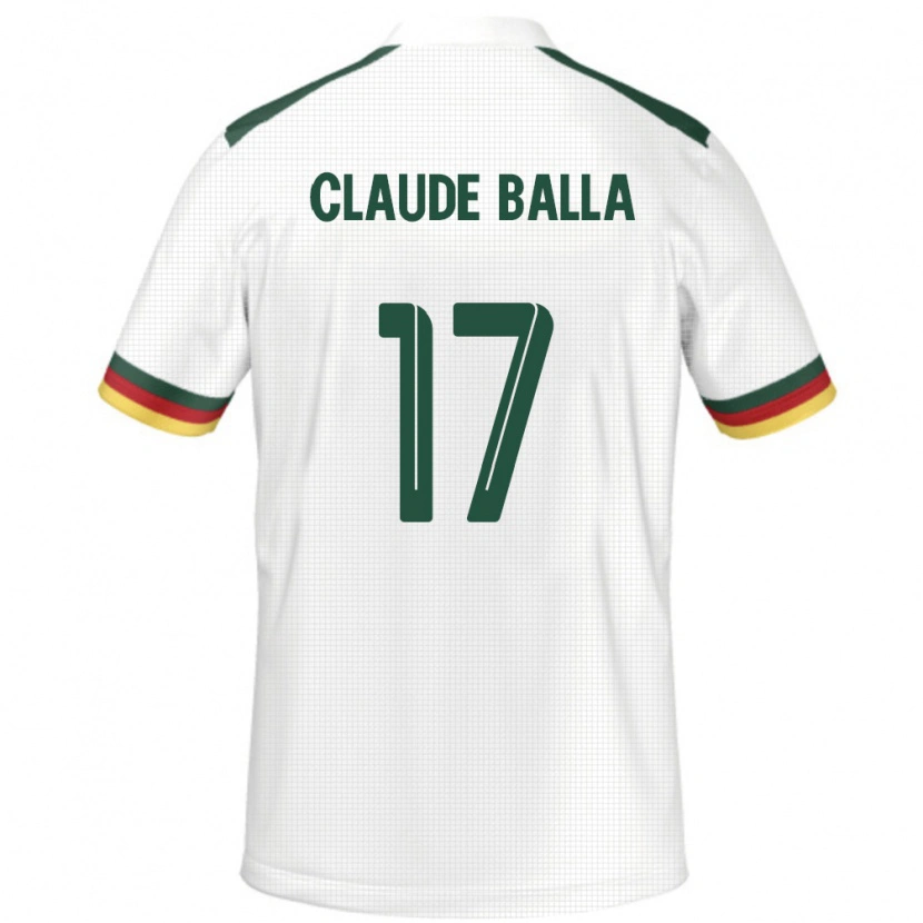 Danxen Homme Maillot Cameroun Henri Claude Balla #17 Blanc Tenues Extérieur 24-26 T-Shirt