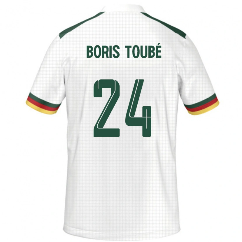 Danxen Homme Maillot Cameroun Godefroy Christopher Boris Toubé #24 Blanc Tenues Extérieur 24-26 T-Shirt