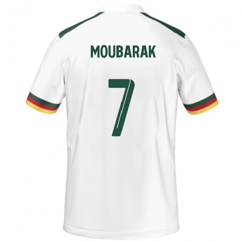 Danxen Homme Maillot Cameroun Alioum Moubarak #7 Blanc Tenues Extérieur 24-26 T-Shirt