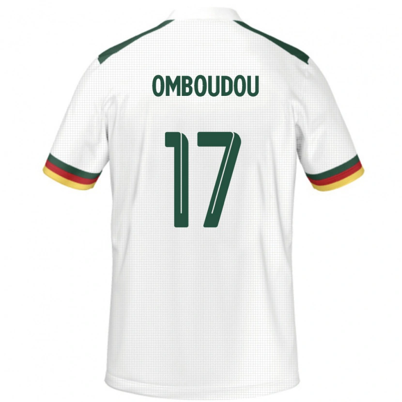 Danxen Homme Maillot Cameroun Brigitte Omboudou #17 Blanc Tenues Extérieur 24-26 T-Shirt