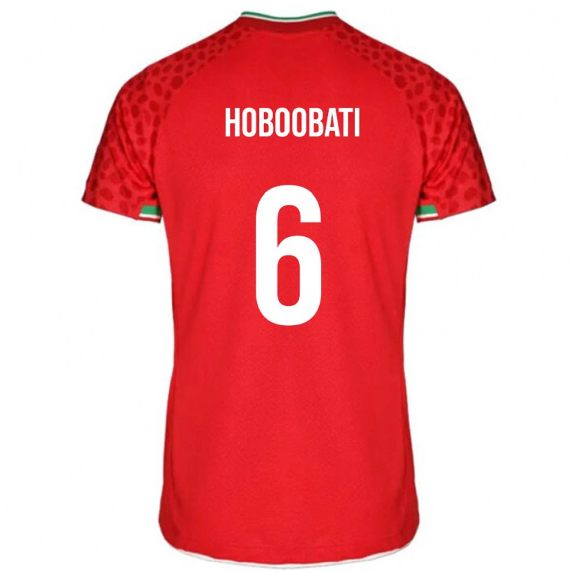 Danxen Homme Maillot Iran Samir Hoboobati #6 Rouge Tenues Extérieur 24-26 T-Shirt