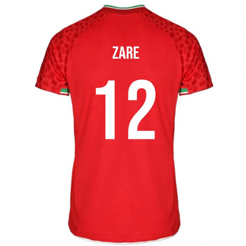 Danxen Homme Maillot Iran Yasin Zare #12 Rouge Tenues Extérieur 24-26 T-Shirt