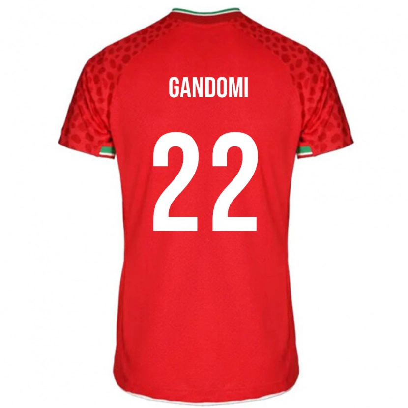 Danxen Homme Maillot Iran Mohammad Gandomi #22 Rouge Tenues Extérieur 24-26 T-Shirt