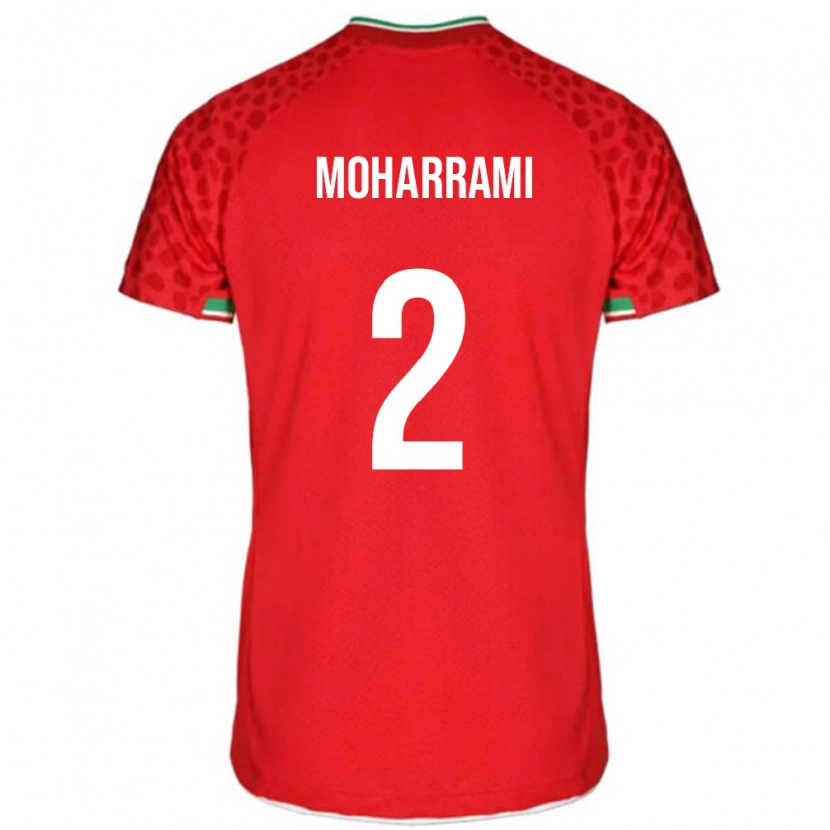Danxen Homme Maillot Iran Sadegh Moharrami #2 Rouge Tenues Extérieur 24-26 T-Shirt