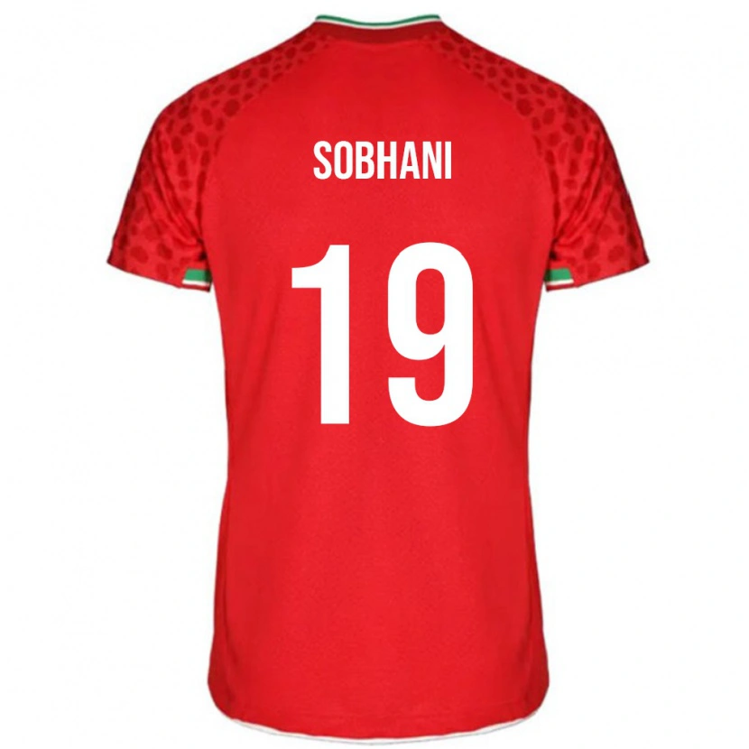 Danxen Homme Maillot Iran Ali Sobhani #19 Rouge Tenues Extérieur 24-26 T-Shirt
