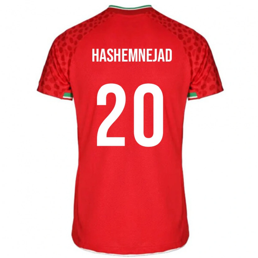 Danxen Homme Maillot Iran Mehdi Hashemnejad #20 Rouge Tenues Extérieur 24-26 T-Shirt