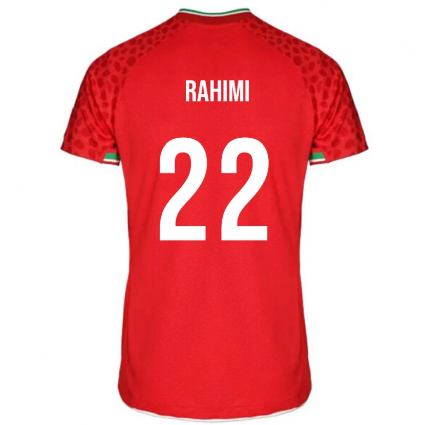 Danxen Homme Maillot Iran Farzad Rahimi #22 Rouge Tenues Extérieur 24-26 T-Shirt