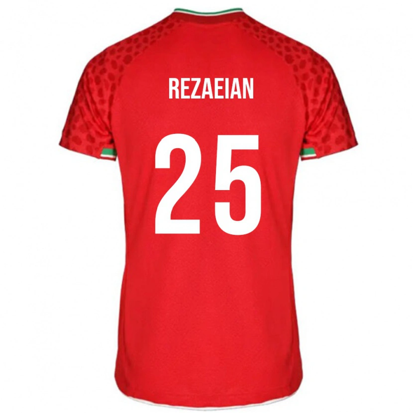 Danxen Homme Maillot Iran Ramin Rezaeian #25 Rouge Tenues Extérieur 24-26 T-Shirt