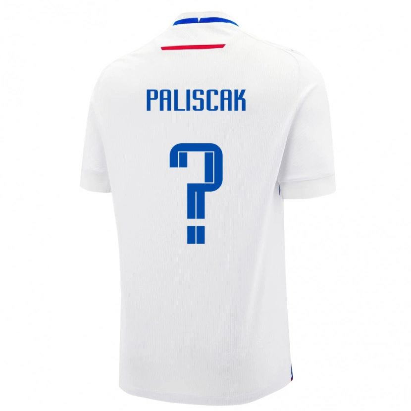 Danxen Homme Maillot Slovaquie Tobias Paliscak #0 Blanc Tenues Extérieur 24-26 T-Shirt