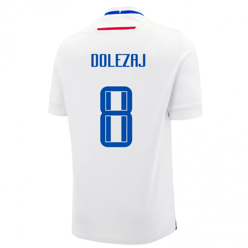 Danxen Homme Maillot Slovaquie Maxim Dolezaj #8 Blanc Tenues Extérieur 24-26 T-Shirt