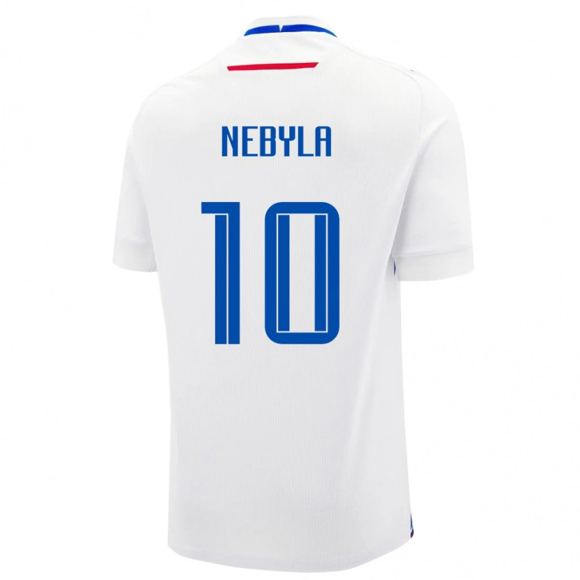 Danxen Homme Maillot Slovaquie Sebastian Nebyla #10 Blanc Tenues Extérieur 24-26 T-Shirt