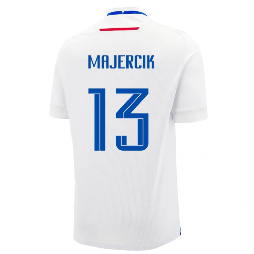 Danxen Homme Maillot Slovaquie Peter Majercik #13 Blanc Tenues Extérieur 24-26 T-Shirt