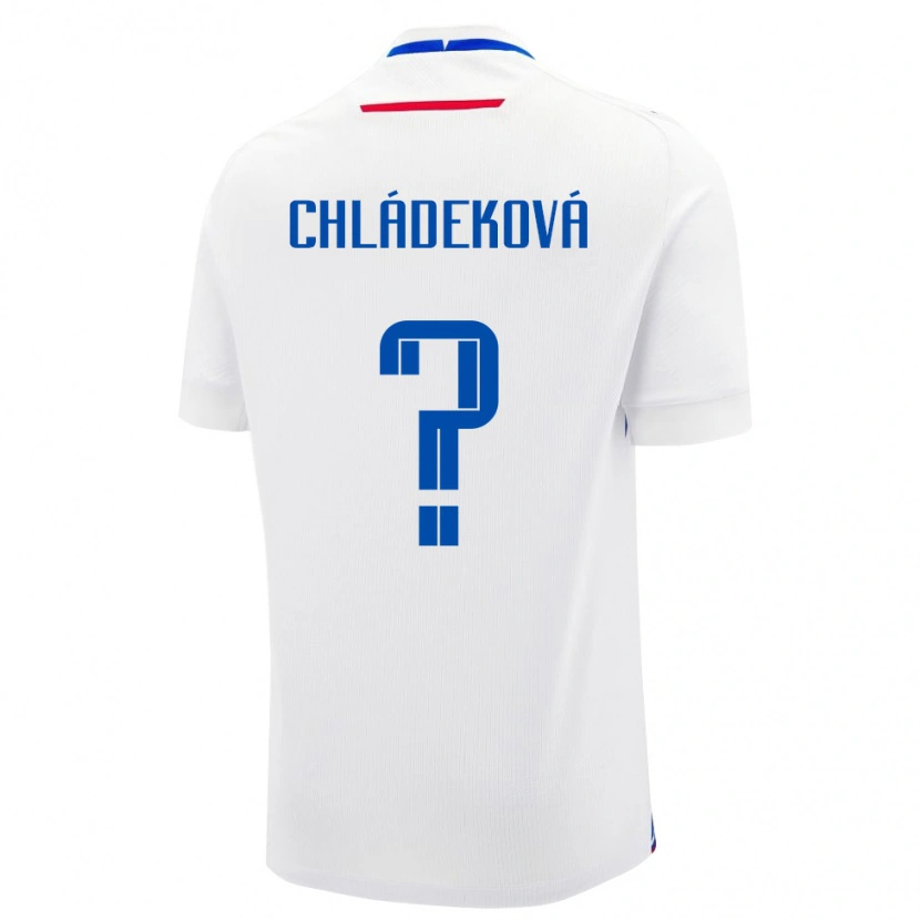Danxen Homme Maillot Slovaquie Patrícia Chládeková #0 Blanc Tenues Extérieur 24-26 T-Shirt