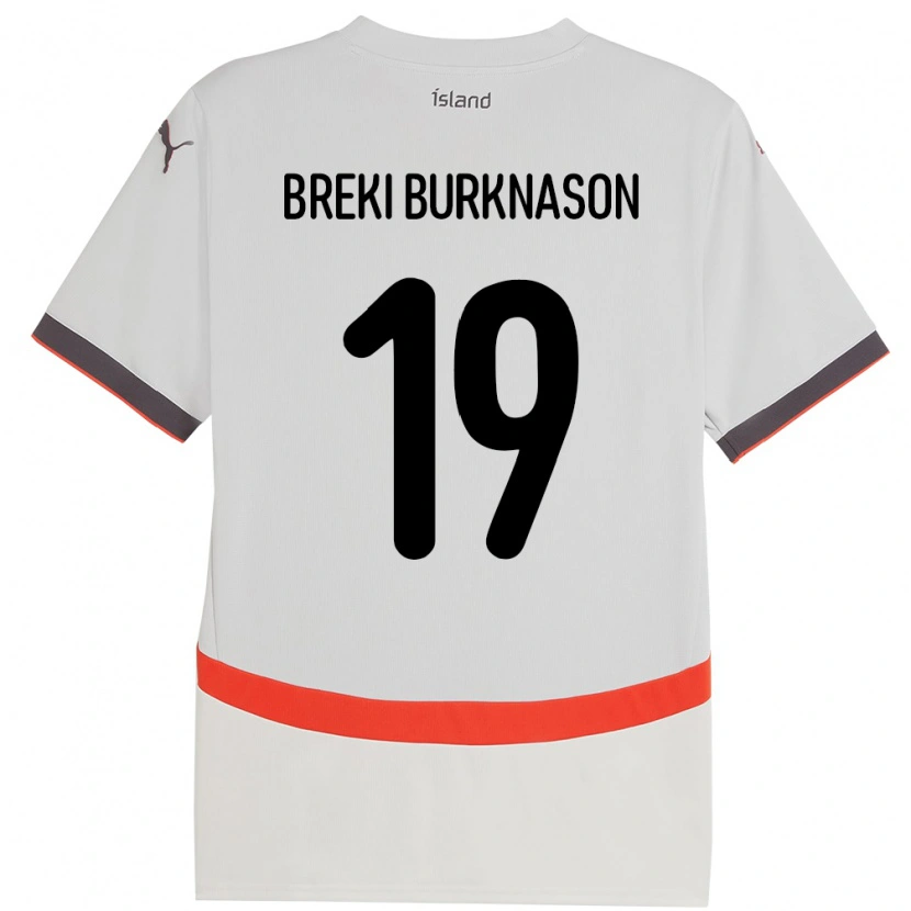 Danxen Homme Maillot Islande Birnir Breki Burknason #19 Blanc Tenues Extérieur 24-26 T-Shirt