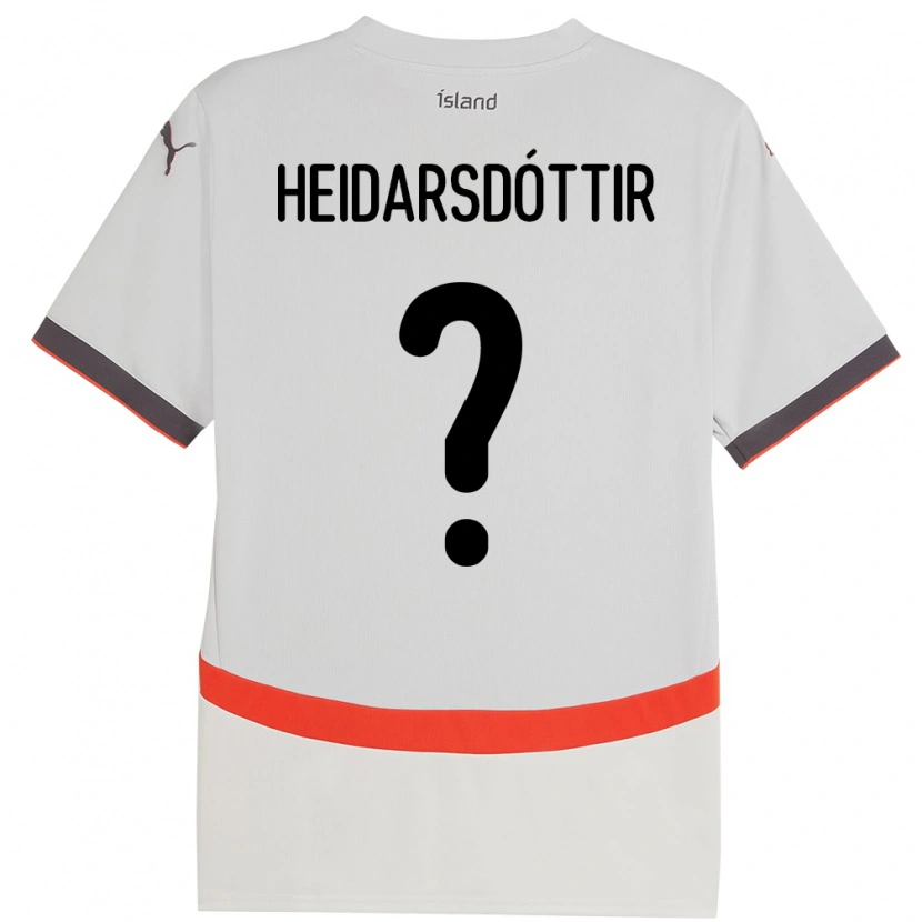 Danxen Homme Maillot Islande Sædís Rún Heiðarsdóttir #0 Blanc Tenues Extérieur 24-26 T-Shirt