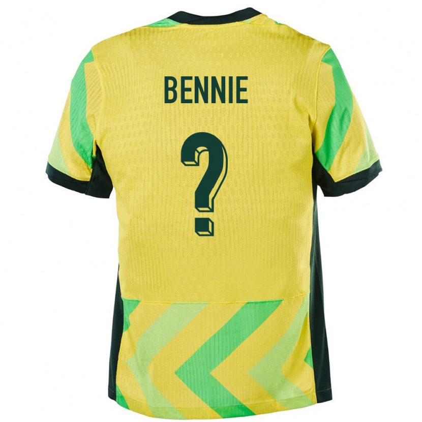 Danxen Femme Maillot Australie Daniel Bennie #0 Doré Tenues Domicile 24-26 T-Shirt