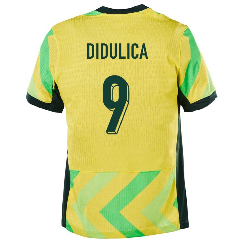 Danxen Femme Maillot Australie Anthony Didulica #9 Doré Tenues Domicile 24-26 T-Shirt