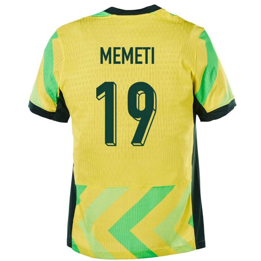 Danxen Femme Maillot Australie Medin Memeti #19 Doré Tenues Domicile 24-26 T-Shirt