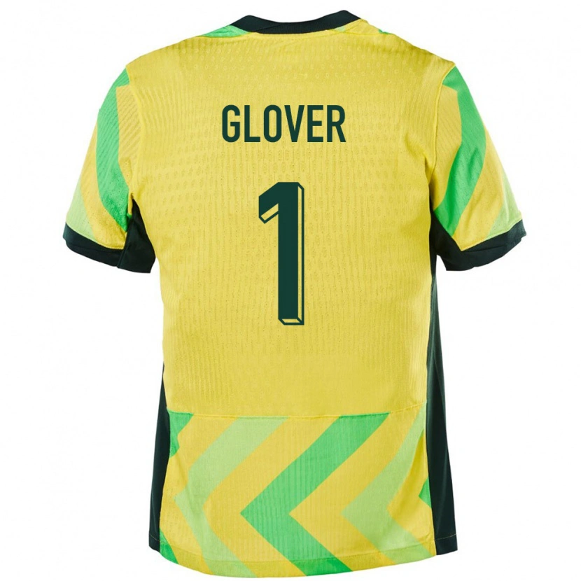 Danxen Femme Maillot Australie Thomas Glover #1 Doré Tenues Domicile 24-26 T-Shirt