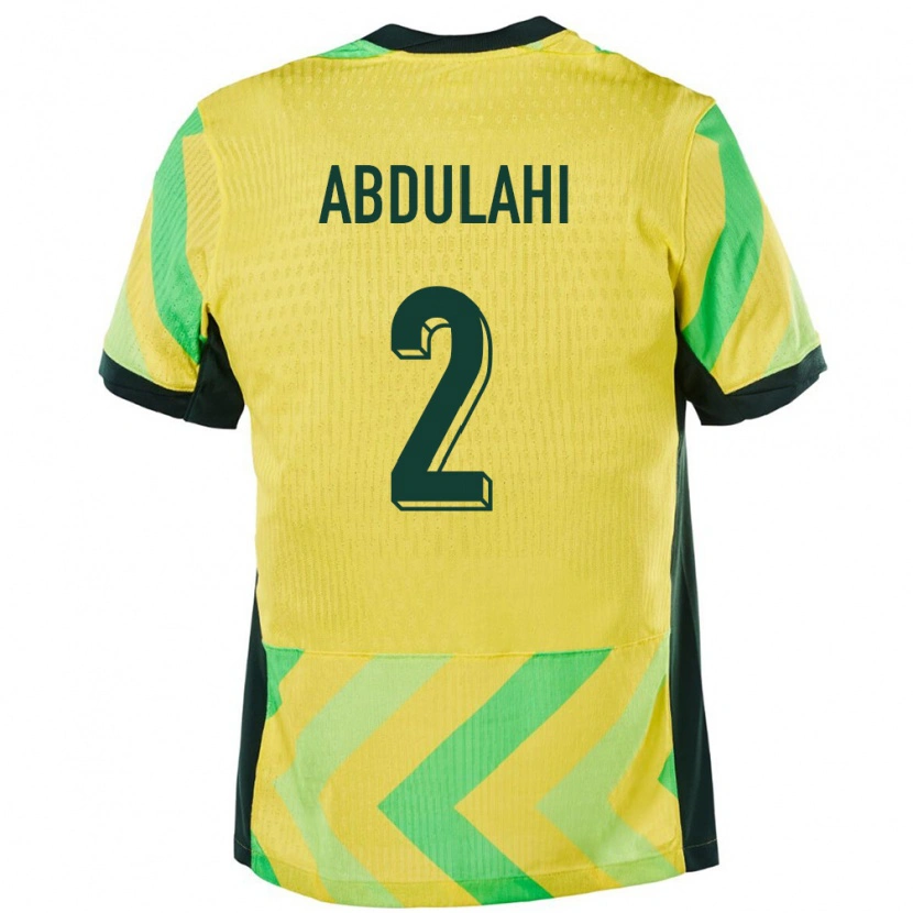 Danxen Femme Maillot Australie Idrus Abdulahi #2 Doré Tenues Domicile 24-26 T-Shirt