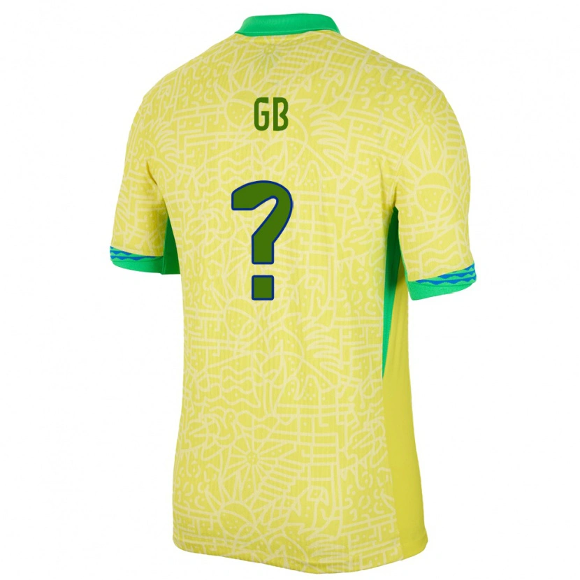 Danxen Femme Maillot Brésil Gb #0 Jaune Tenues Domicile 24-26 T-Shirt