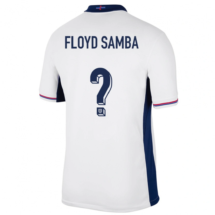 Danxen Femme Maillot Angleterre Floyd Samba #0 Blanc Tenues Domicile 24-26 T-Shirt