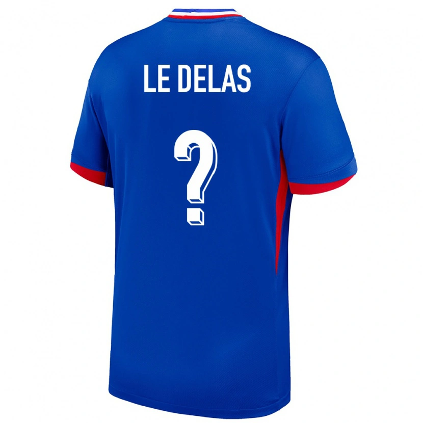 Danxen Femme Maillot France Mattéo Le Delas #0 Bleu Tenues Domicile 24-26 T-Shirt