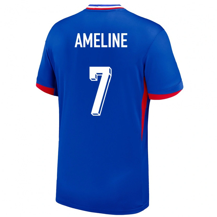 Danxen Femme Maillot France Soan Ameline #7 Bleu Tenues Domicile 24-26 T-Shirt