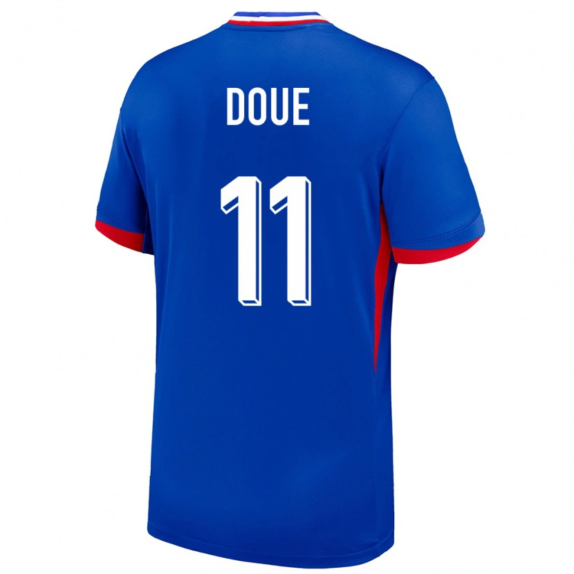 Danxen Femme Maillot France Désiré Doué #11 Bleu Tenues Domicile 24-26 T-Shirt