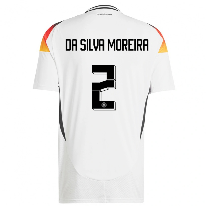 Danxen Femme Maillot Allemagne Eric Da Silva Moreira #2 Blanc Tenues Domicile 24-26 T-Shirt