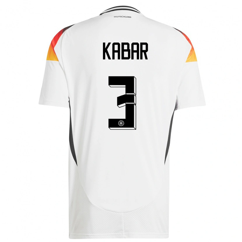 Danxen Femme Maillot Allemagne Almugera Kabar #3 Blanc Tenues Domicile 24-26 T-Shirt